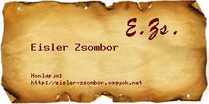 Eisler Zsombor névjegykártya