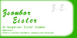 zsombor eisler business card